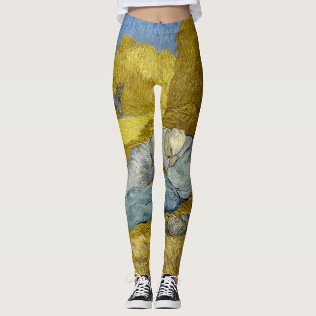 Vincent Van Gogh - Noon, Rest from work / Siesta Leggings (Front)