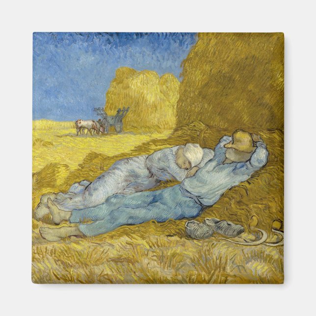Vincent Van Gogh - Noon, Rest from work / Siesta Magnet (Front)