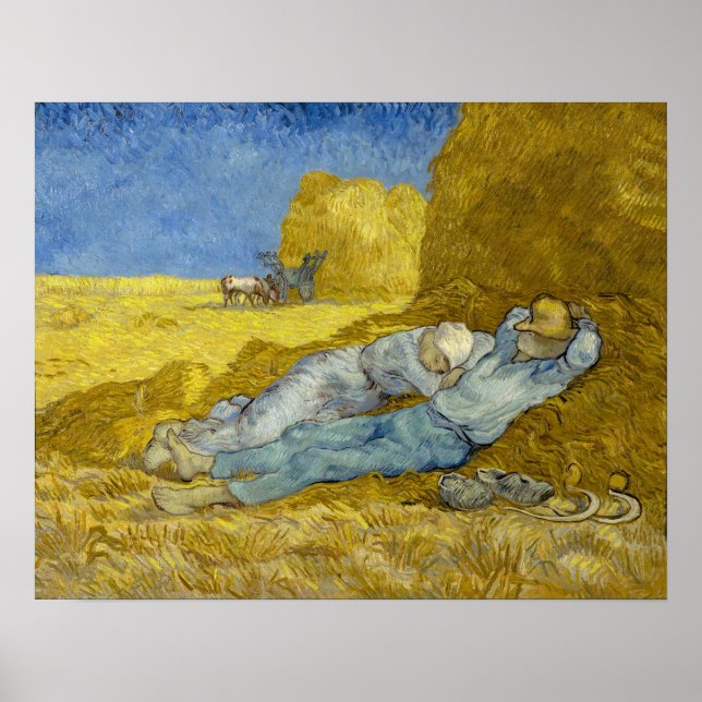 Vincent Van Gogh - Noon, Rest from work / Siesta Poster (Front)