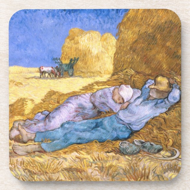 Vincent van Gogh | Noon, The Siesta, after Millet Coaster (Front)