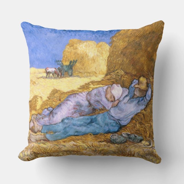 Vincent van Gogh | Noon, The Siesta, after Millet Cushion (Front)