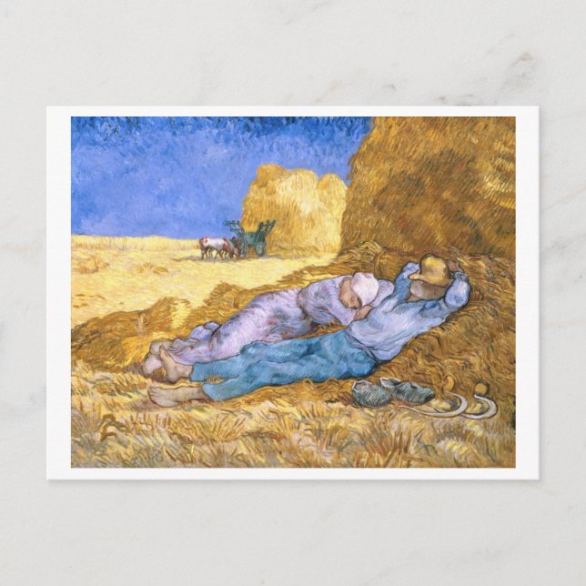 Vincent van Gogh | Noon, The Siesta, after Millet Postcard (Front)