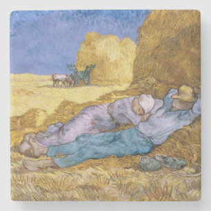 Vincent van Gogh Noon, The Siesta, after Millet Stone Coaster