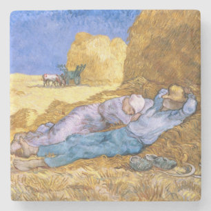 Vincent van Gogh Noon, The Siesta, after Millet Stone Coaster