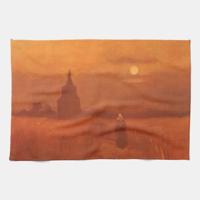 Vincent van Gogh - Old Tower in the Fields Tea Towel (Horizontal)