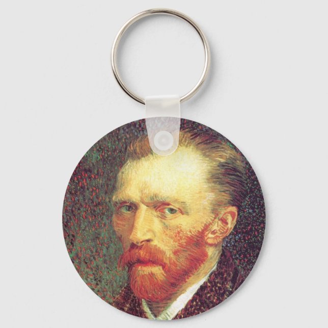 Vincent Van Gogh - Older Self Portrait Key Ring (Front)