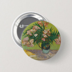 Vincent Van Gogh Oleander flower painting 6 Cm Round Badge