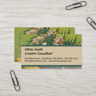 Vincent Van Gogh Oleander flower painting Business Card