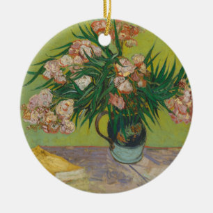 Vincent Van Gogh Oleander flower painting Ceramic Ornament