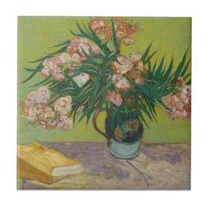 Vincent Van Gogh Oleander flower painting Ceramic Tile