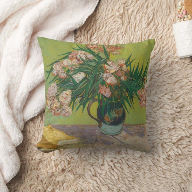 Vincent Van Gogh Oleander flower painting Cushion (Blanket)