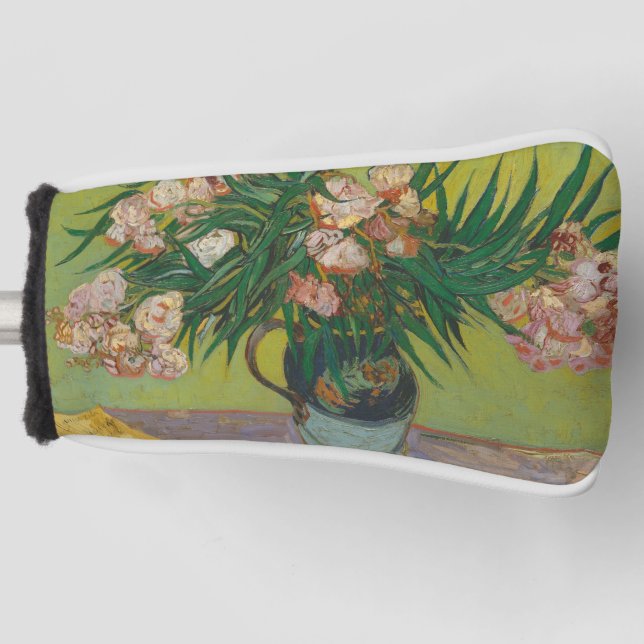 Vincent Van Gogh Oleander flower painting Golf Head Cover (Front)
