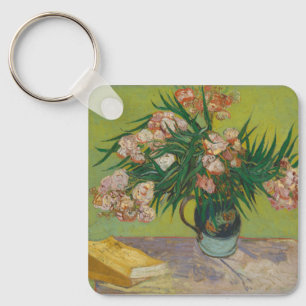 Vincent Van Gogh Oleander flower painting Key Ring