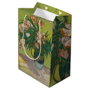 Vincent Van Gogh Oleander flower painting Medium Gift Bag