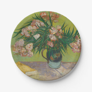 Vincent Van Gogh Oleander flower painting Paper Plate