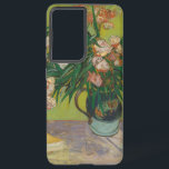 Vincent Van Gogh Oleander flower painting Samsung Galaxy Case<br><div class="desc">This Vincent Van Gogh painting is a vase of oleander flowers. Van Gogh painted it in August 1888. Oleanders were happy lively flowers to Van Gogh, and in his paiting he shows the flowers filling a majolica jug he used for his still lifes made in Arles. Artwork painting graphic post...</div>