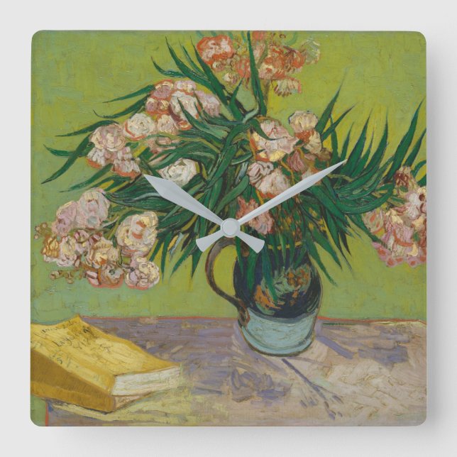 Vincent Van Gogh | Oleanders Square Wall Clock (Front)