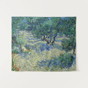 Vincent van Gogh - Olive Grove: Bright Blue Sky Tapestry