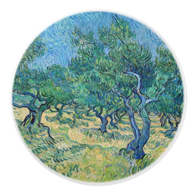 Vincent van Gogh - Olive Grove Ceramic Knob (Front)