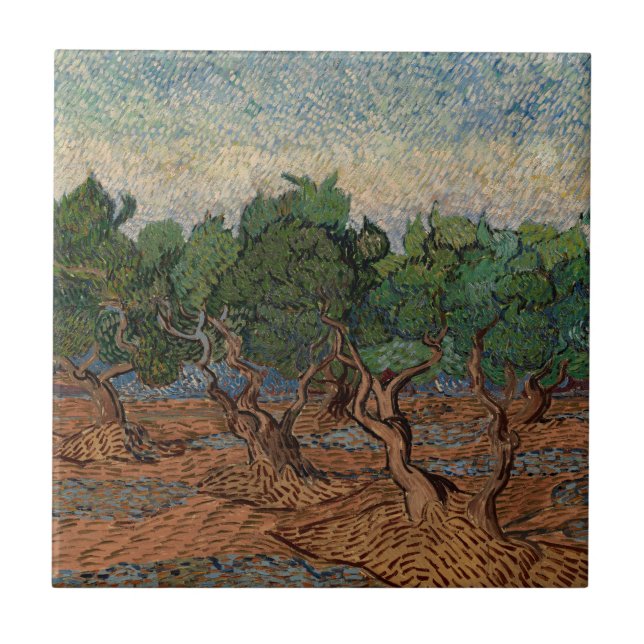 Vincent van Gogh - Olive Grove Ceramic Tile (Front)