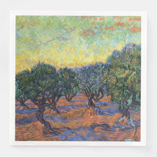 Vincent Van Gogh Olive Grove Impressionism Art Napkin