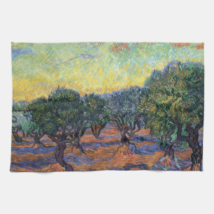 Vincent Van Gogh Olive Grove Impressionism Art Tea Towel