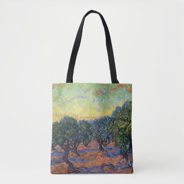 Vincent Van Gogh Olive Grove Impressionism Art Tote Bag (Front)