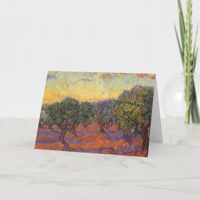 Vincent van Gogh - Olive Grove, Orange Sky Card (Front)