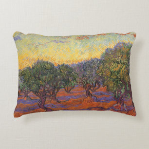Vincent van Gogh - Olive Grove, Orange Sky Decorative Cushion