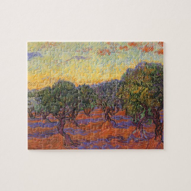 Vincent van Gogh - Olive Grove, Orange Sky Jigsaw Puzzle (Horizontal)