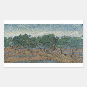 Vincent van Gogh - Olive Grove Rectangular Sticker