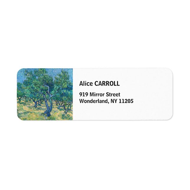 Vincent van Gogh - Olive Grove Return Address Label (Front)