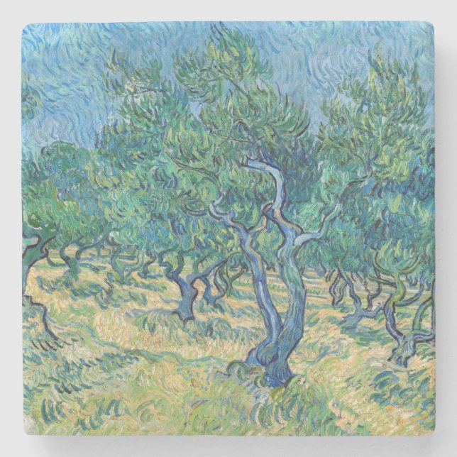 Vincent van Gogh - Olive Grove Stone Coaster (Front)