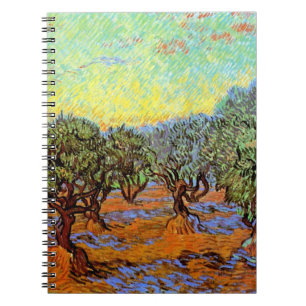 Vincent Van Gogh - Olive Grove with Orange Sky Notebook