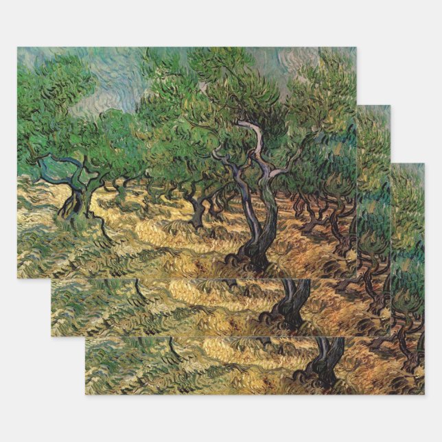 Vincent van Gogh - Olive Grove Wrapping Paper Sheet (Set)