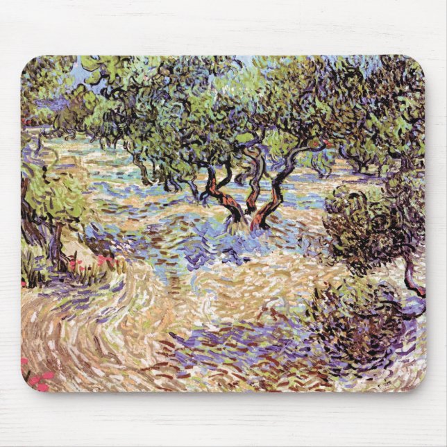 Vincent Van Gogh - Olive Orchard Fine Art Mouse Pad (Front)