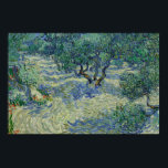 Vincent van Gogh - Olive Orchard Poster<br><div class="desc">Olive Orchard by Vincent van Gogh, 1889. Vincent van Gogh was a Dutch Post-Impressionist painter who is among the most famous and influential figures in the history of Western art. In just over a decade he created approximately 2100 artworks, including around 860 oil paintings, most of them in the last...</div>