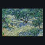 Vincent van Gogh - Olive Orchard Poster<br><div class="desc">Olive Orchard by Vincent van Gogh, 1889. Vincent van Gogh was a Dutch Post-Impressionist painter who is among the most famous and influential figures in the history of Western art. In just over a decade he created approximately 2100 artworks, including around 860 oil paintings, most of them in the last...</div>
