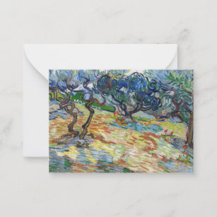 Vincent van Gogh - Olive Trees: Bright blue sky Card