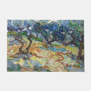 Vincent van Gogh - Olive Trees: Bright blue sky Doormat