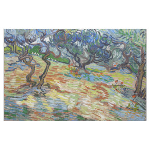 Vincent van Gogh - Olive Trees: Bright blue sky Fabric
