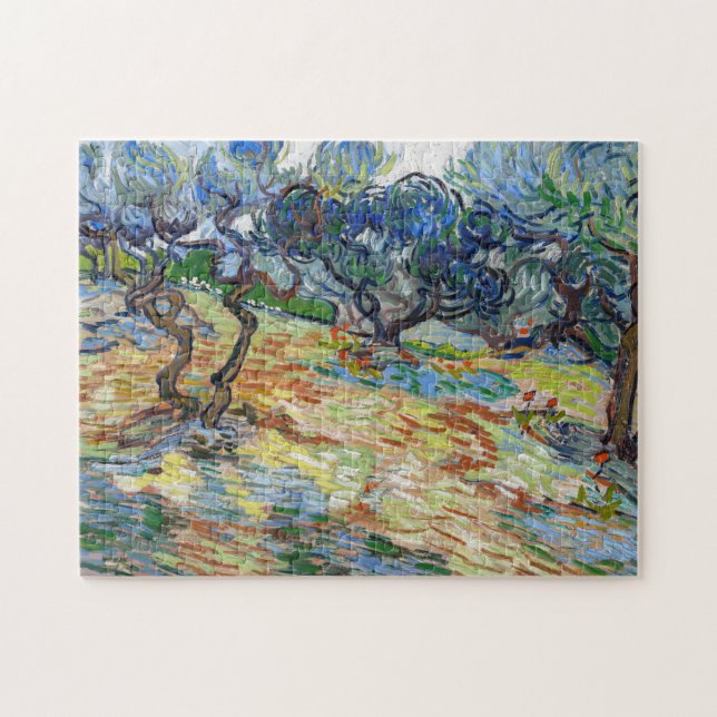 Vincent van Gogh - Olive Trees: Bright blue sky Jigsaw Puzzle (Horizontal)