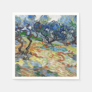 Vincent van Gogh - Olive Trees: Bright blue sky Napkin
