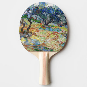 Vincent van Gogh - Olive Trees: Bright blue sky Ping Pong Paddle