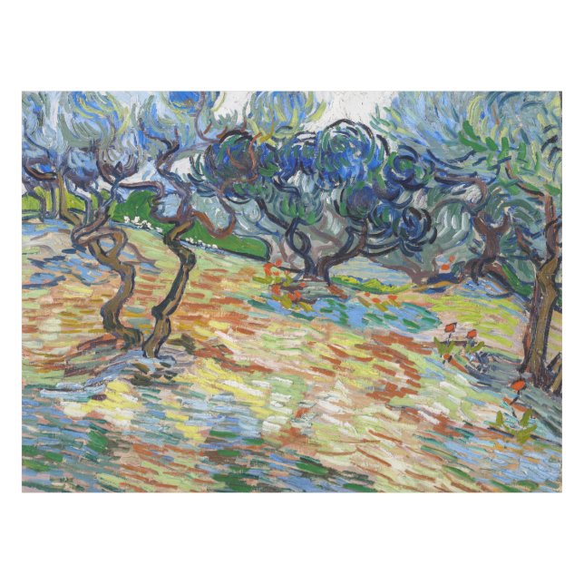 Vincent van Gogh - Olive Trees: Bright blue sky Tablecloth (Front (Horizontal))