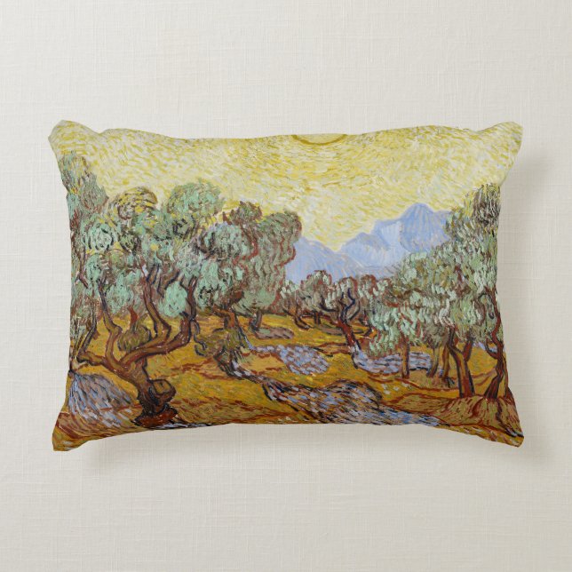 Vincent van Gogh - Olive Trees Decorative Cushion (Front)