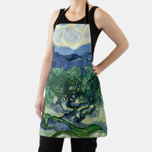 Vincent Van Gogh Olive Trees Mountain Landscape Apron