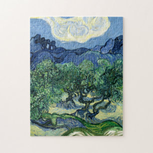 Vincent Van Gogh Olive Trees Mountain Landscape Jigsaw Puzzle