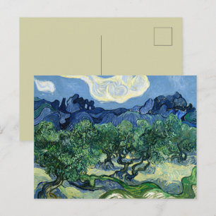 Vincent Van Gogh Olive Trees Mountain Landscape Postcard