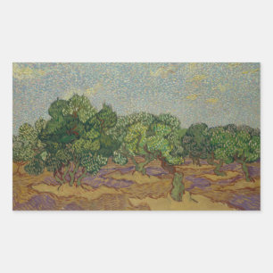 Vincent van Gogh - Olive Trees Rectangular Sticker